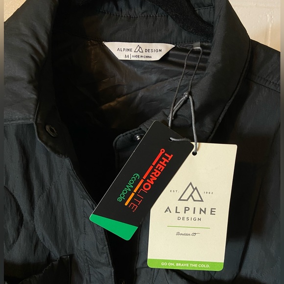 Alpine Design quilt shirt jacket Pure Black Eco dry women’s medium NWT $100 Ski - Picture 9 of 9